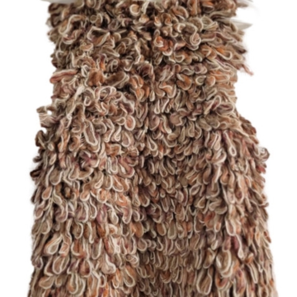 ANTHROPOLOGIE Hand Knit by Dollie Sherbet Loop Fringe Sweater Vest - Picture 4 of 7